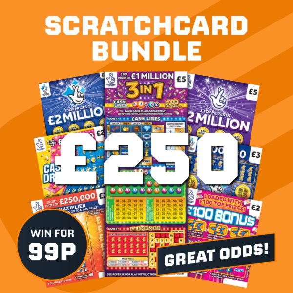 A Bundle Of Scratch Cards Worth £250