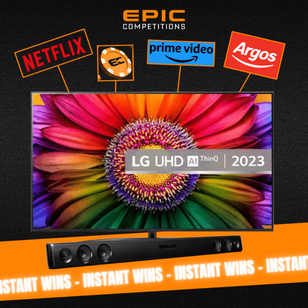 75" LG 4K TV + LG SK1D 2.0 SOUNDBAR + INSTANT WINS