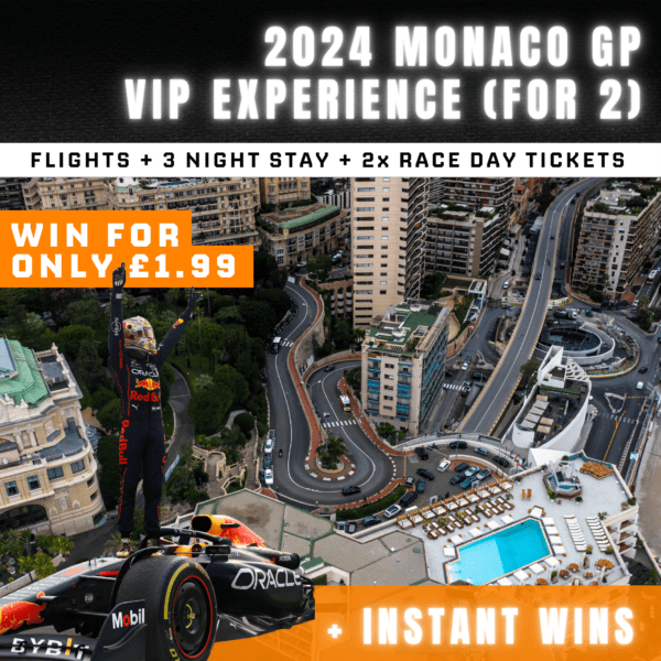 MONACO GRAND PRIX - VIP EXPERIENCE for 2 + £1000 INSTANT WINS
