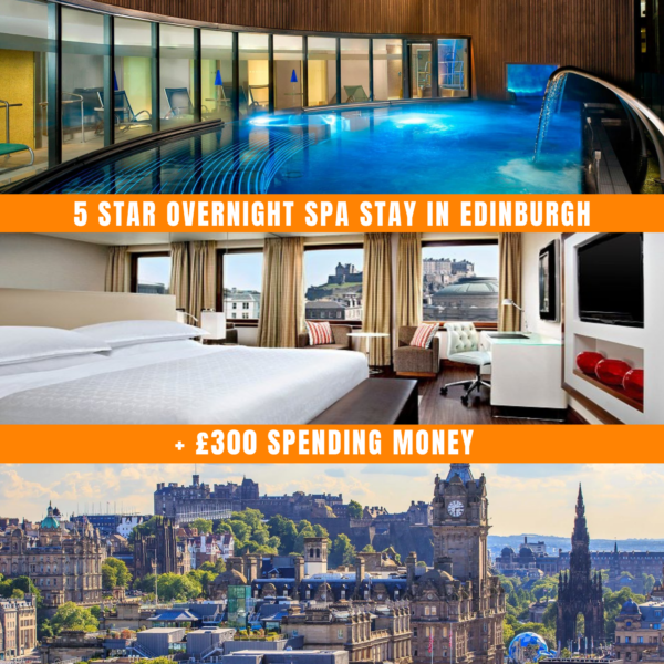 5 STAR OVERNIGHT SPA STAY + £300 SPENDING MONEY