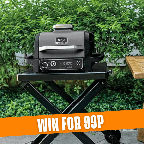 NINJA WOODFIRE ELECTRIC BBQ GRILL & SMOKER WITH STAND & COVER